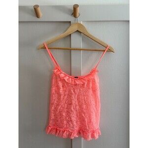 Vintage Victorias Secret babydoll camisole small Y2k Cute NWOT stretchy lace